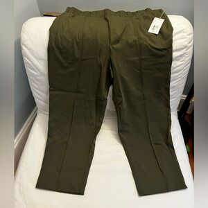 a new day Olive Green Cropped Dress Pants for Women